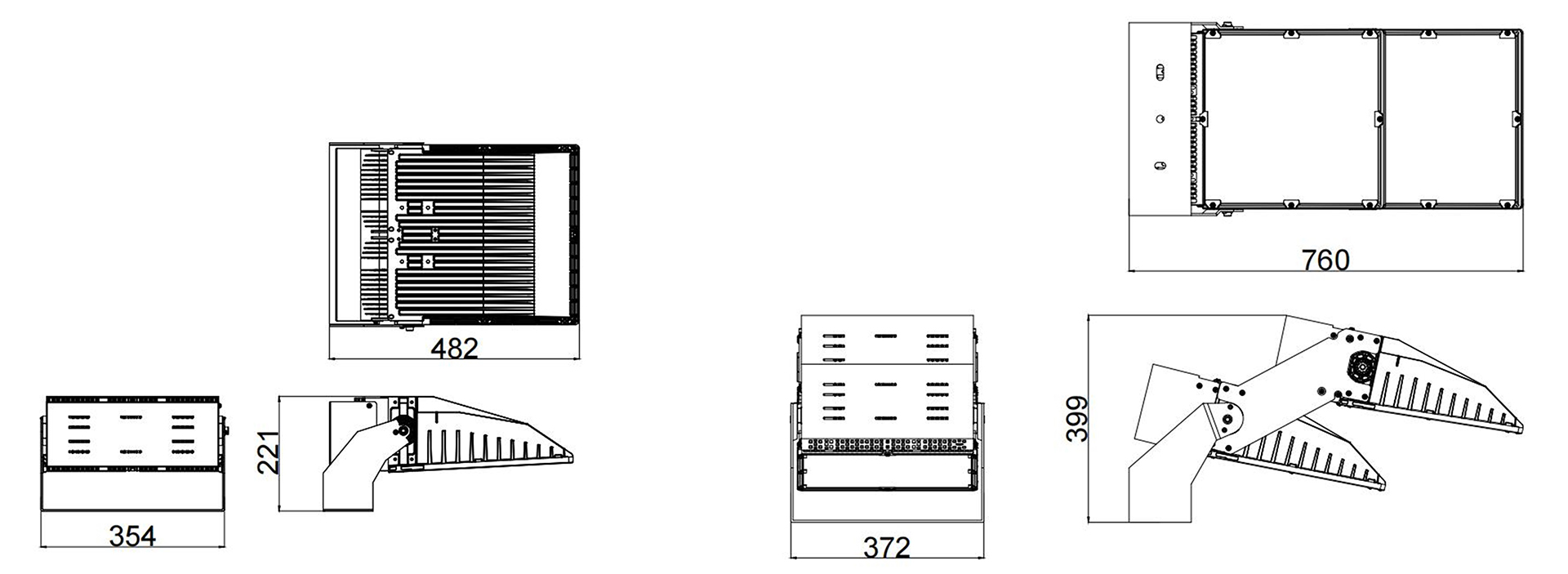 High Power COB Spot Light  size