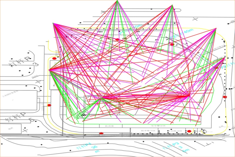 Infield Illumination Points’ Map of Lighting Fixtures(1)