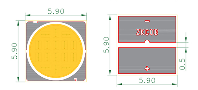 New Ceramics Phosphors COB Ceramics Substrate SMT Lighting Source