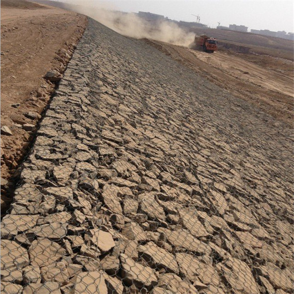 Heavily galvanized material hexagonal hole shape gabion mesh