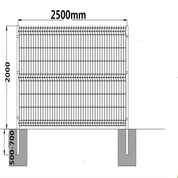 Green PVC Galvanized Welded Wire Mesh Fence 