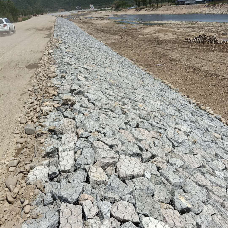 Galfan Coating Hexagonal Wire Gabions for retaining wall