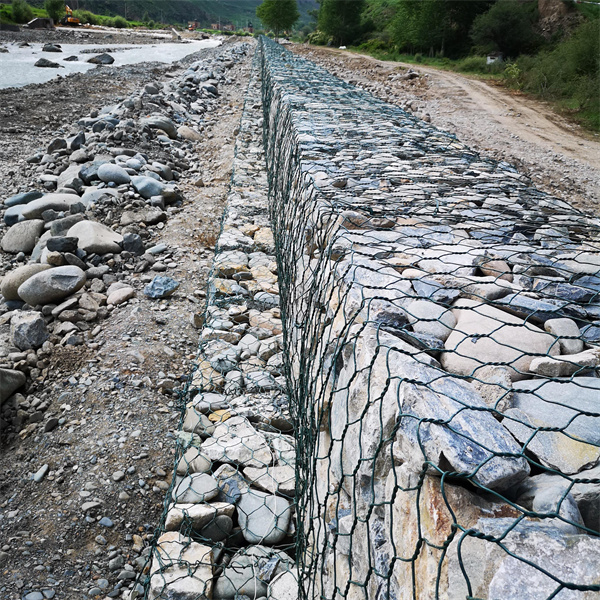 reno mattress gabion basket green PVC&PVC gabion box