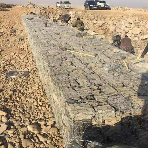 6x8cm double twist stone reno mattress  gabion for river bank in Philippines