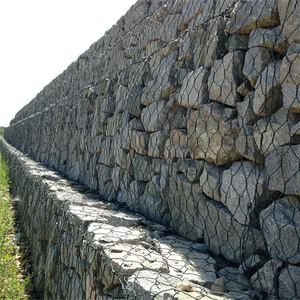 PVC Coated Gabion Raining Wall Gabion Wire Mesh Basket For Sale