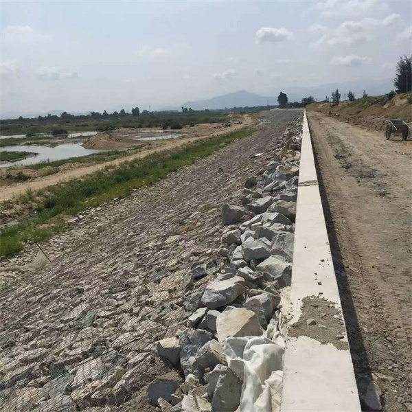 Double Twist Hexagonal Galvanized  Wire Mesh Gabion Box  With Stone Filled