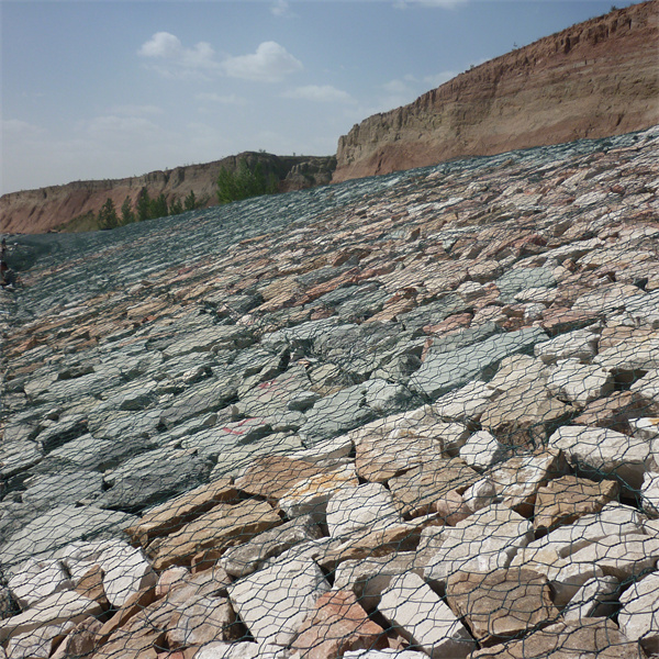 China PVC Coated Gabion Raining Wall Gabion Wire Mesh Basket