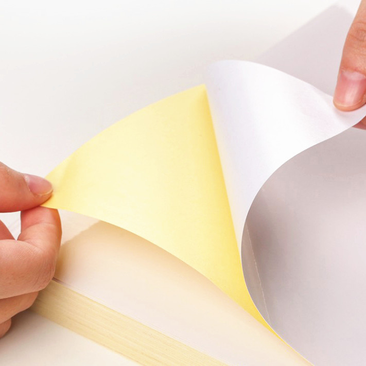 Self-Adhesive Paper Sticker Glossy Surface Paper Yellow Base Paper