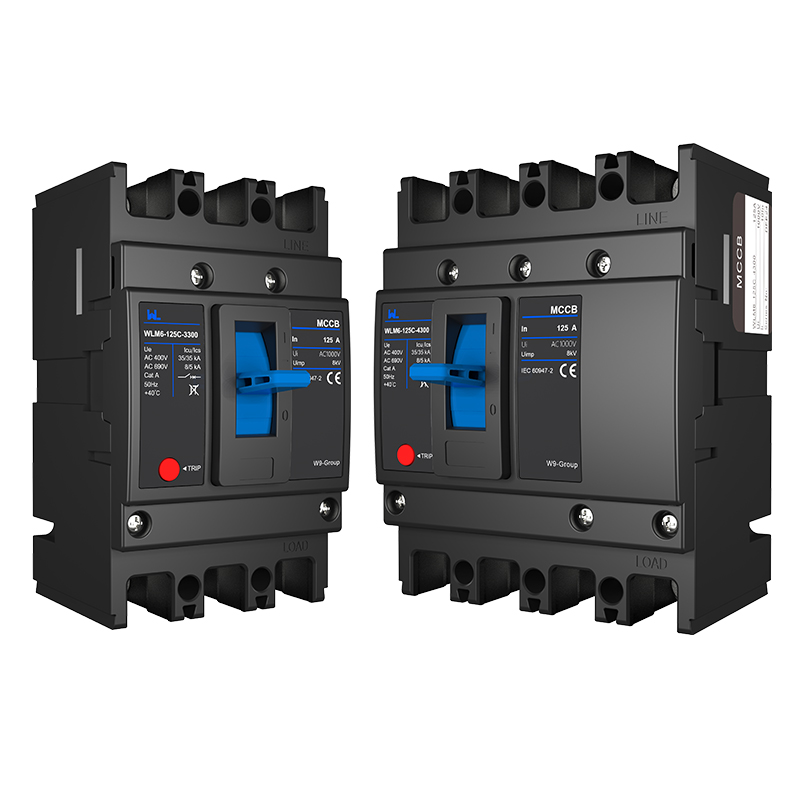 MCCB circuit breaker WLM6 Series thermal magnetic type mccb 400V/690V 125A 3/4 Poles