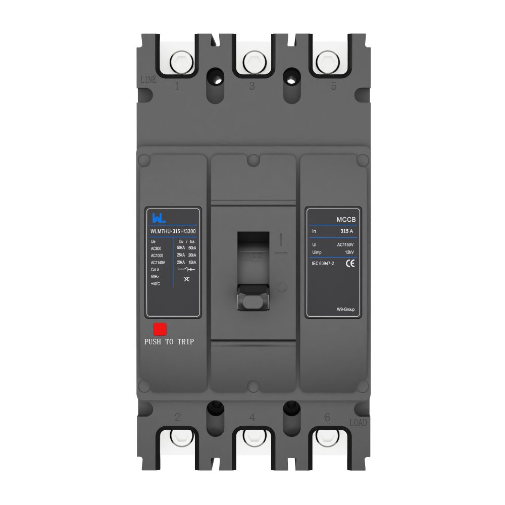 WLM7HU-315-3300 3P Photovoltaic solar mccb molded case circuit breaker 800V mccb 800VAC/1000VAC/1140VAC mccb315A mccb