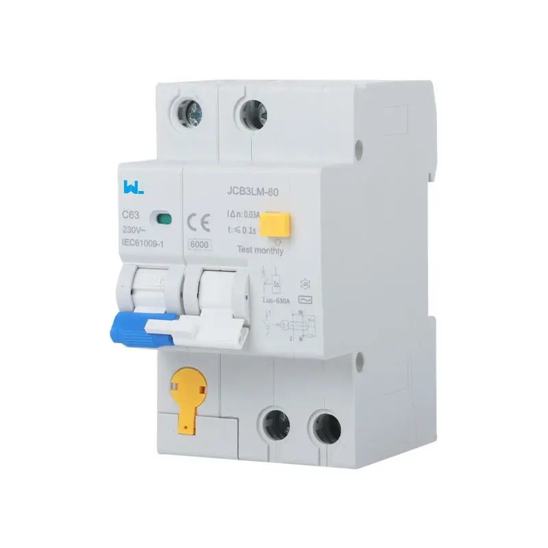 Residual Current Operated Circuit Breaker RCBO JCB3LM-80 ELCB Earth Leakage Circuit Breaker