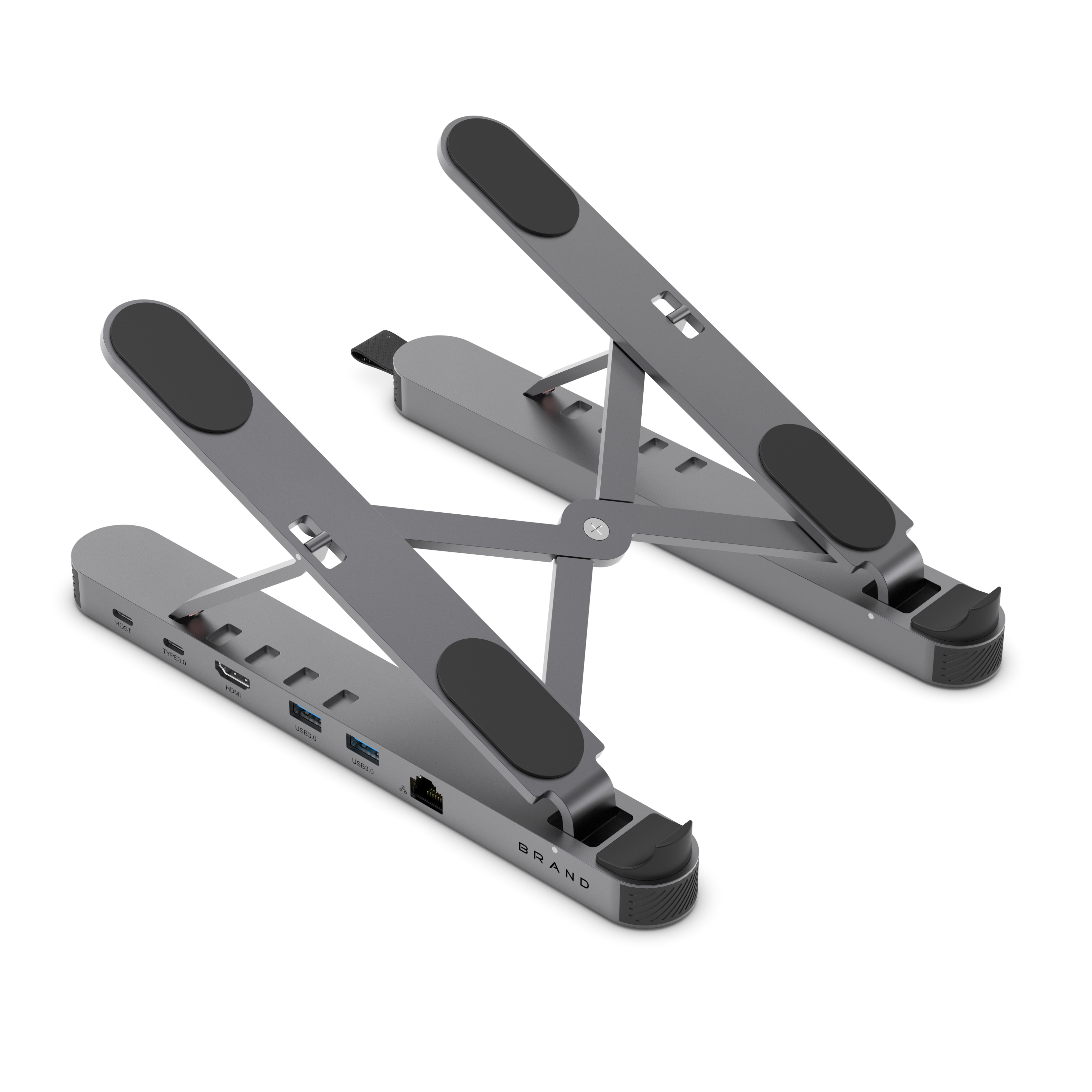 Aluminium dock portable laptop stand - customizable (3)sdc