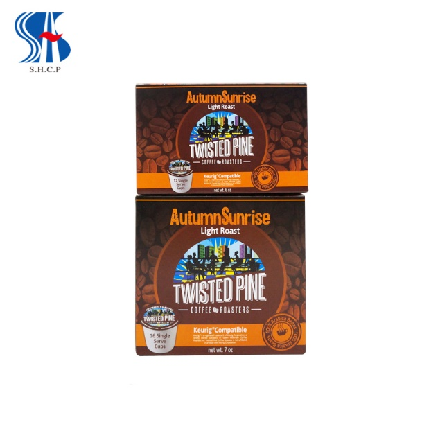 Custom 12CT K-Cup paper box for capsule coffee