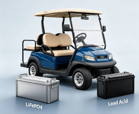 Remplacement de la batterie d'une voiturette de golf : comparaison entre les batteries au lithium et au plomb-acide