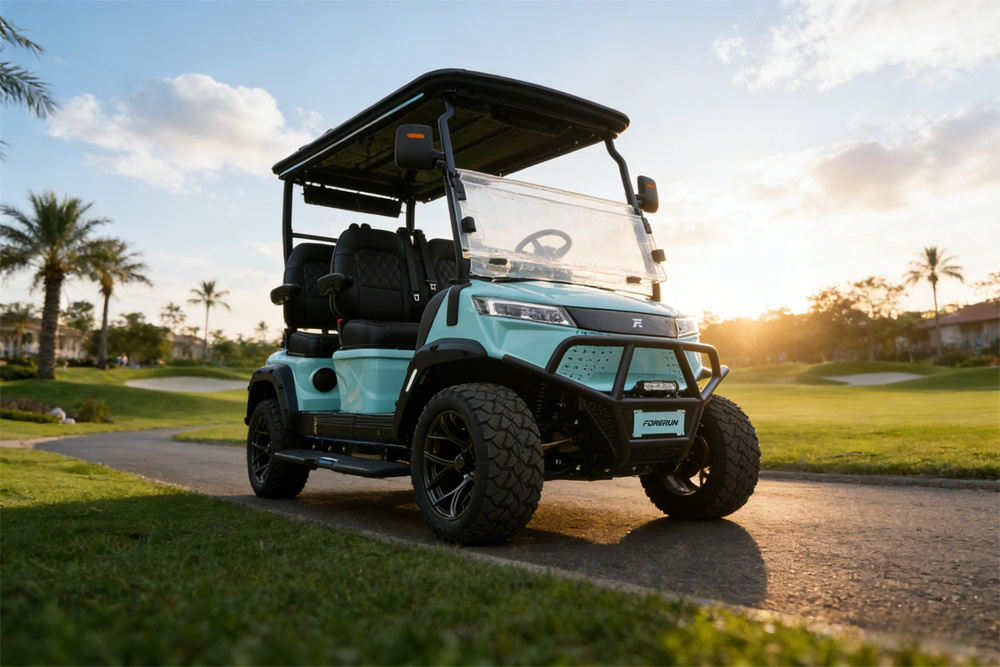 Voiture électrique de golf/chasse à 4 places au lithium, 72 V, 5 kW, à roues relevables (2).jpg