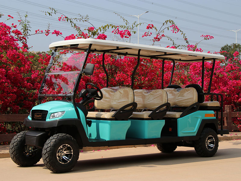 8 Persons Electric Golf Buggy With Backward Seats