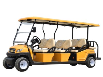 Yellow 8 Passenger Golf Cart For Hotel