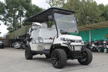 An Electric Golf Cart with Seats for Six