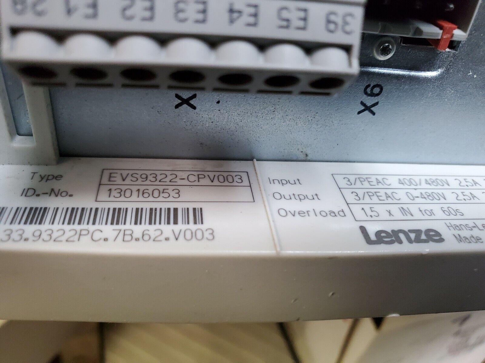 LENZE Inverters 9300-series EVS9322-CPV003