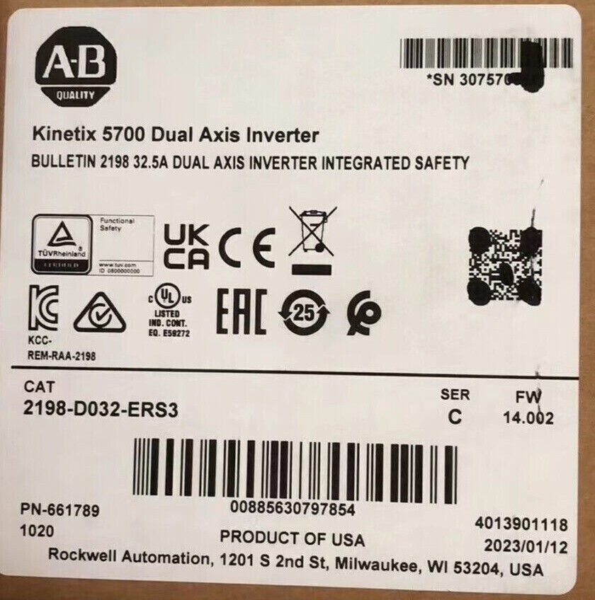 Allen-Bradley Motion control Kinetix 2198D032ERS3