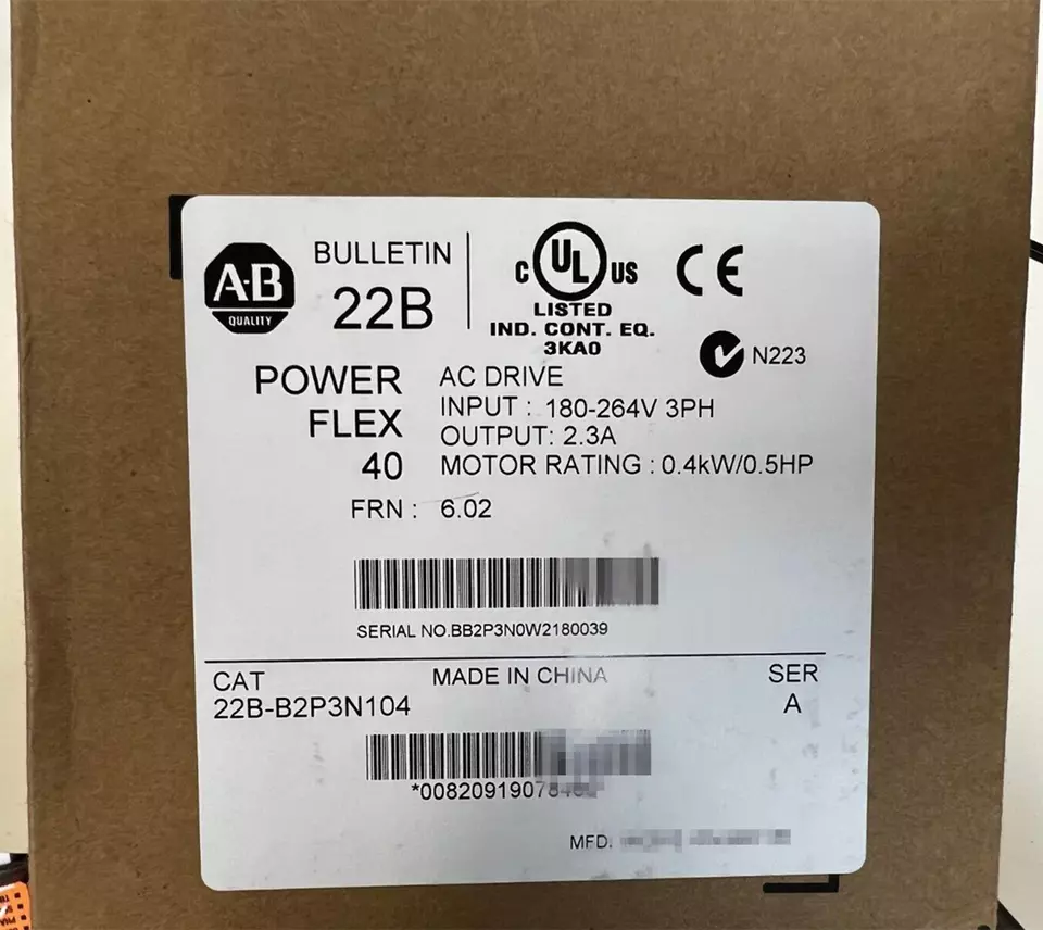 Allen-Bradley Drives PowerFlex 40 22B-B2P3N104