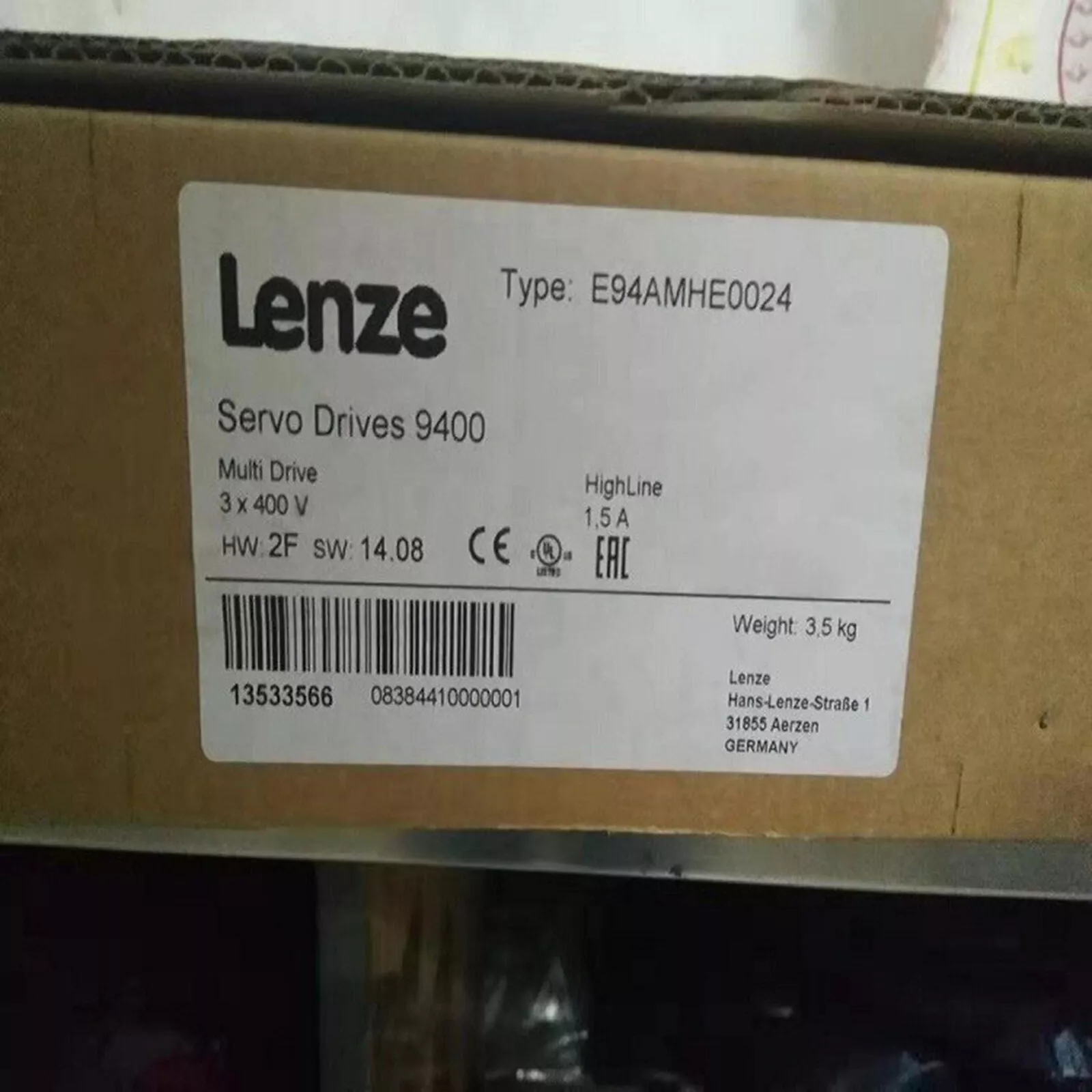 LENZE Inverters 9400-series E94AMHE0024