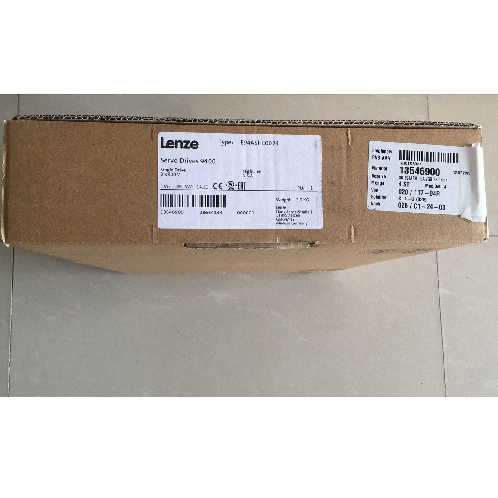 LENZE Inverters 9400-series E94ASHE0024