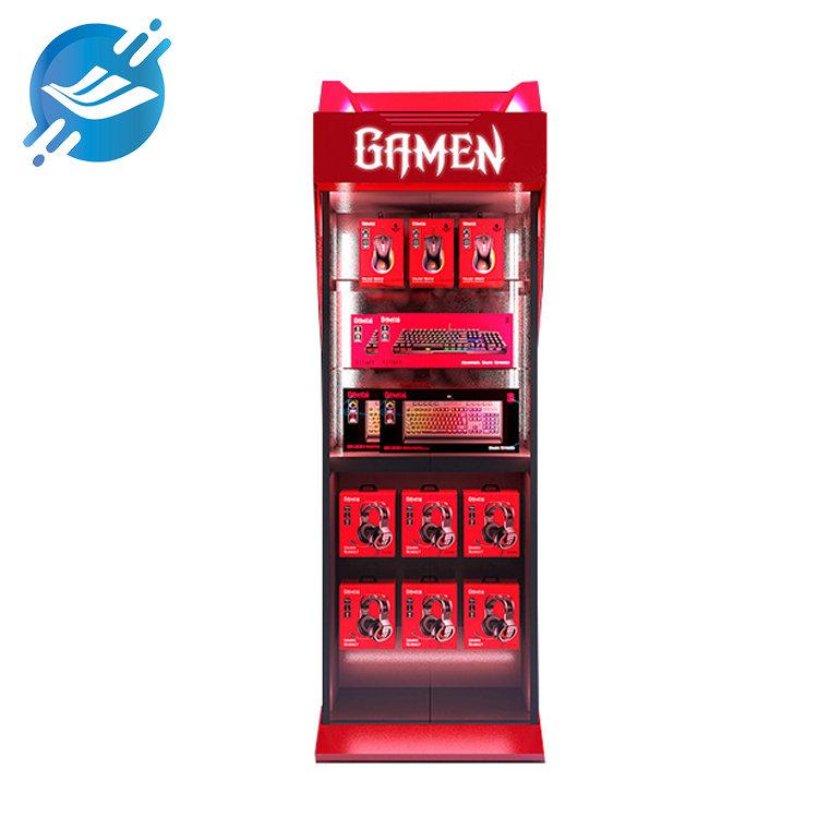 Customized shopping mall wall-mounted headphone display stand with LED | Youlian
