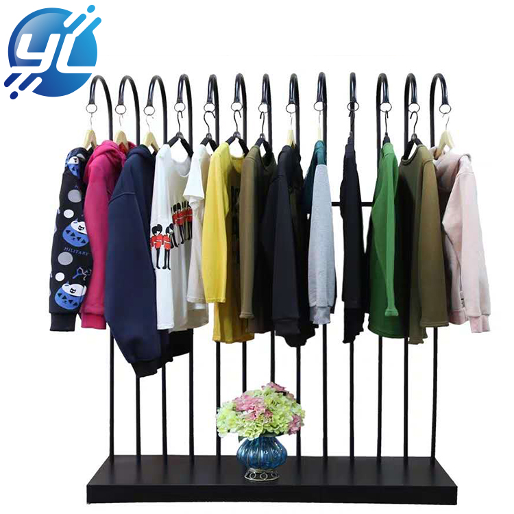 Excellent quality Military Hat Display Stand -
 Floor standing metal chrome clothes hanging movable display rack - Yo...