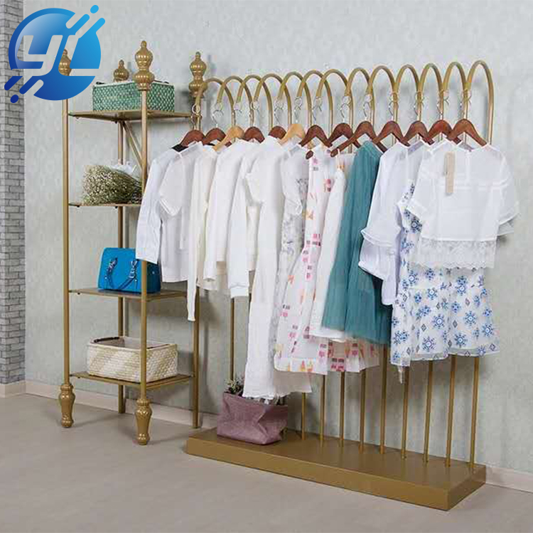 Excellent quality Military Hat Display Stand -
 Floor standing metal chrome clothes hanging movable display rack - Yo...