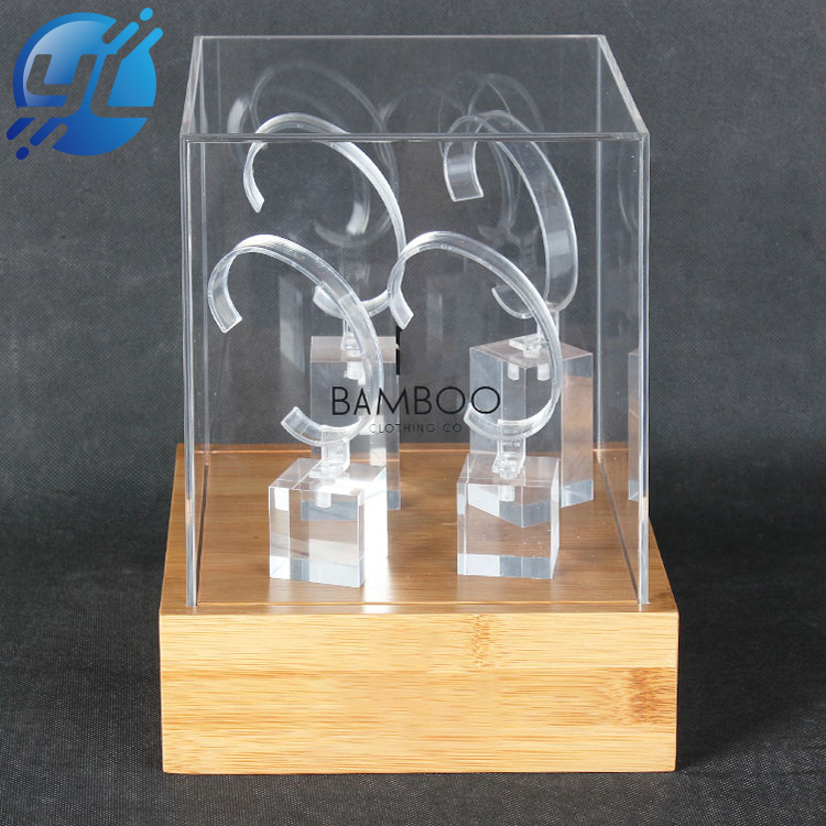 Original Factory Velvet Necklace Stand -
 Hot Custom Logo Engraved Bamboo Watch Display Case Unit - Youlian Display 