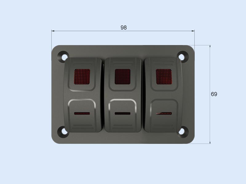custom marine switch panel YMSAP3G0075P2Lg48