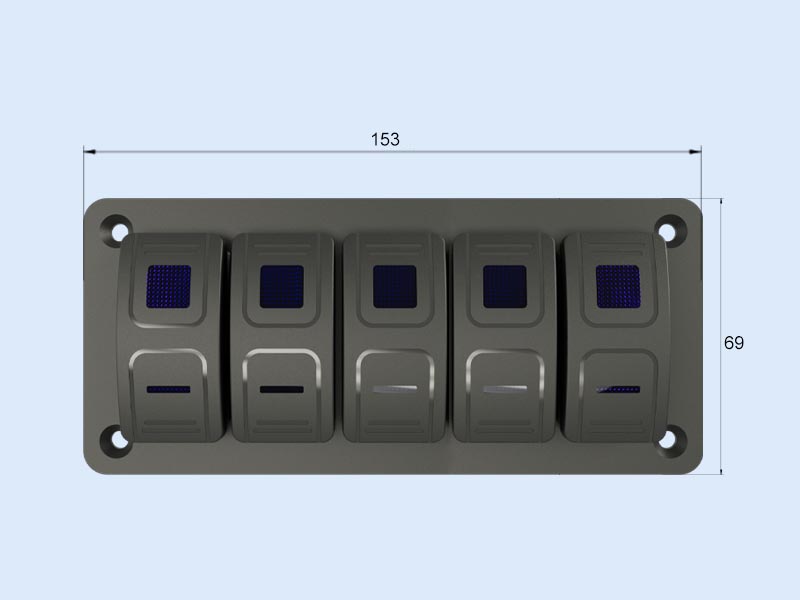 custom marine switch panel YMSAP5G0075P2L0tc