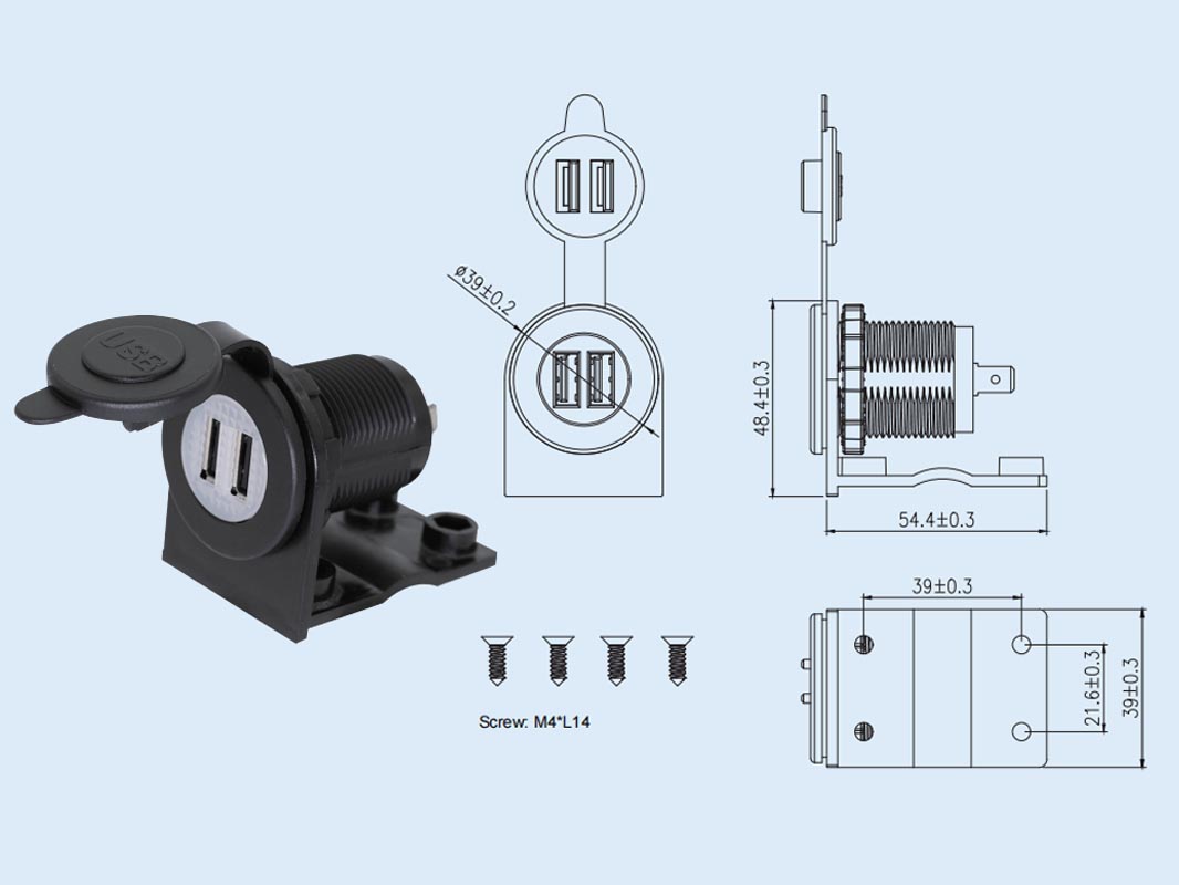 USB A Charger YM1239