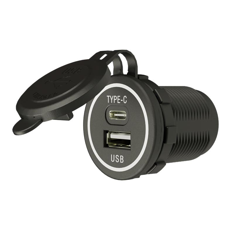 12V Fast Charger Socket and USB Charger for Boat YM1218 by DAMAVO