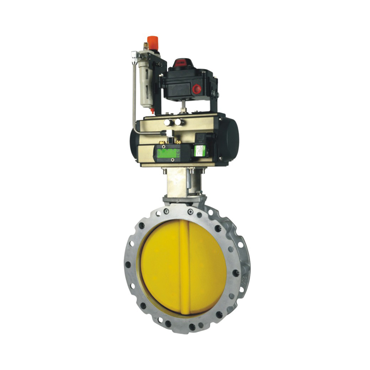 At Series Pneumatic Actuator Controls Ball Valve