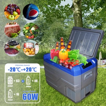 Dual-purpose, single-temperature single-door car refrigerator 12/24V DC and 100-240V AC Compressor Cooler for Outdoor, Camping, RV