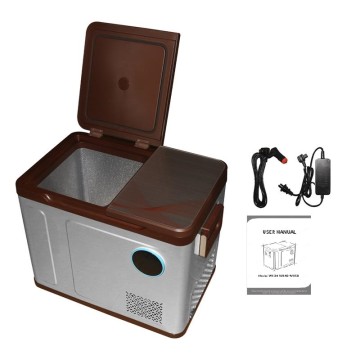 Dual temperature and dual control Electric Portable Refrigerator for Camping, Travel, Boat,Vehicle Truck