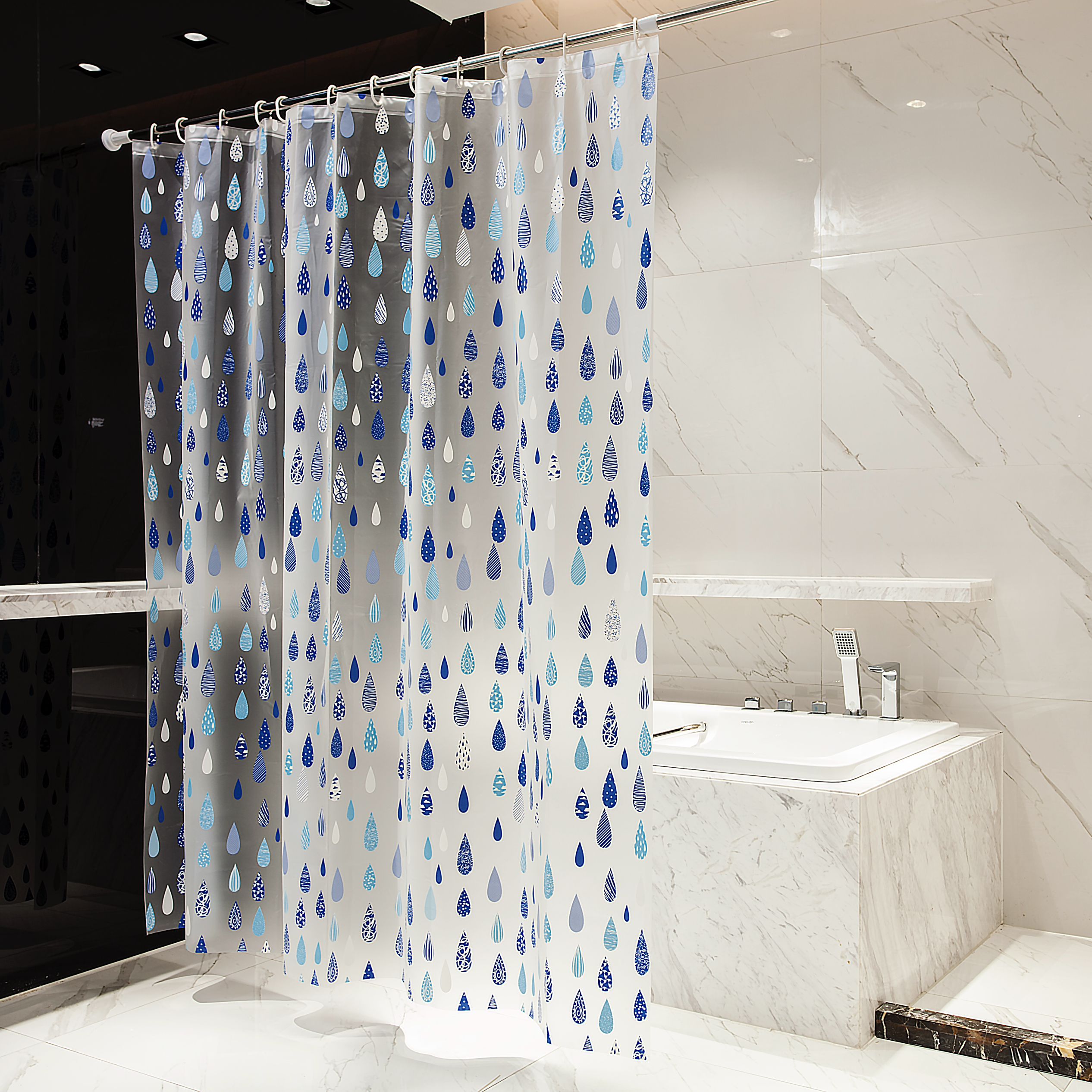 Curtain For Shower Waterproof Heavy Duty Bathroom Curtains Mildew Proof