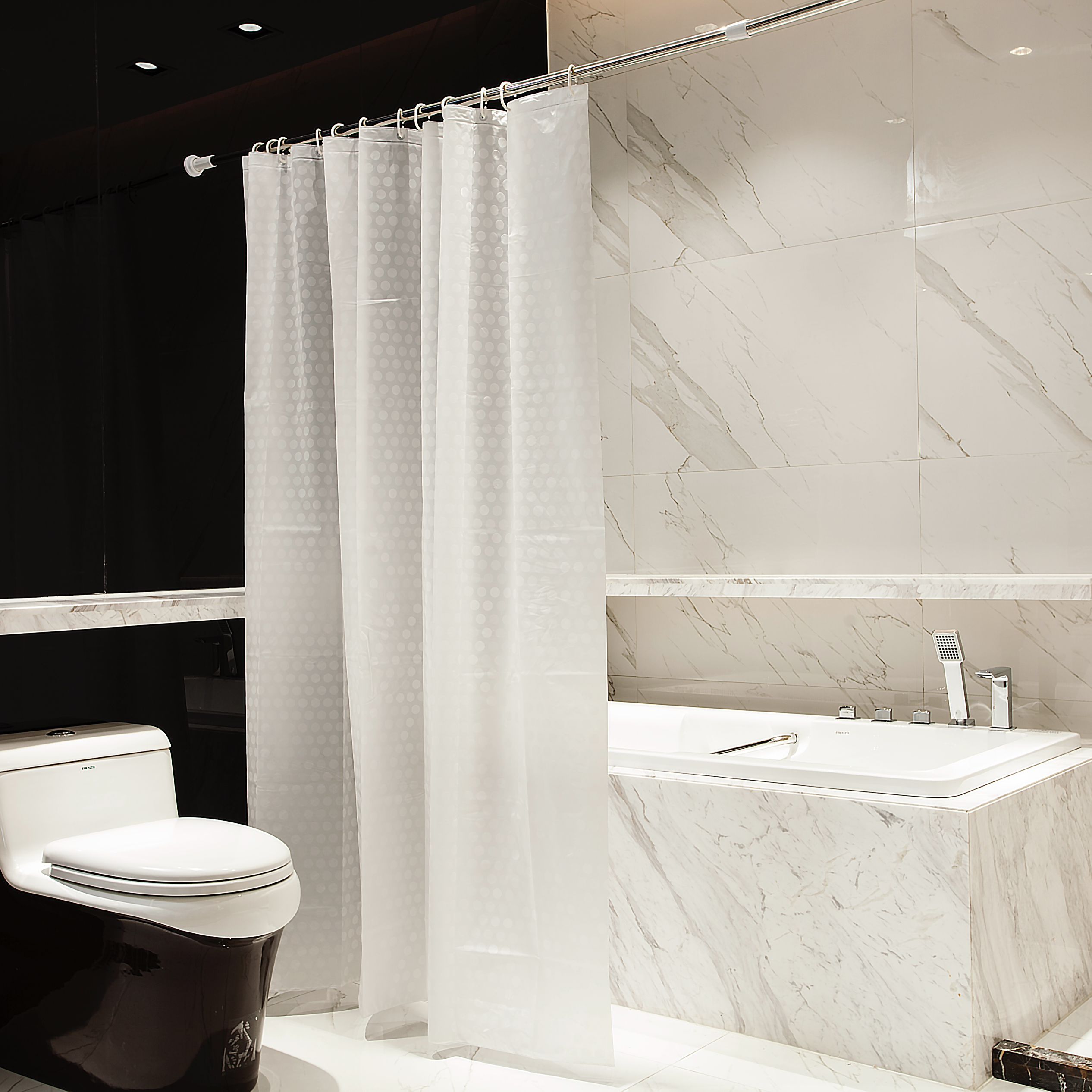 Patterned PEVA Shower Curtains for a Touch of Elegance