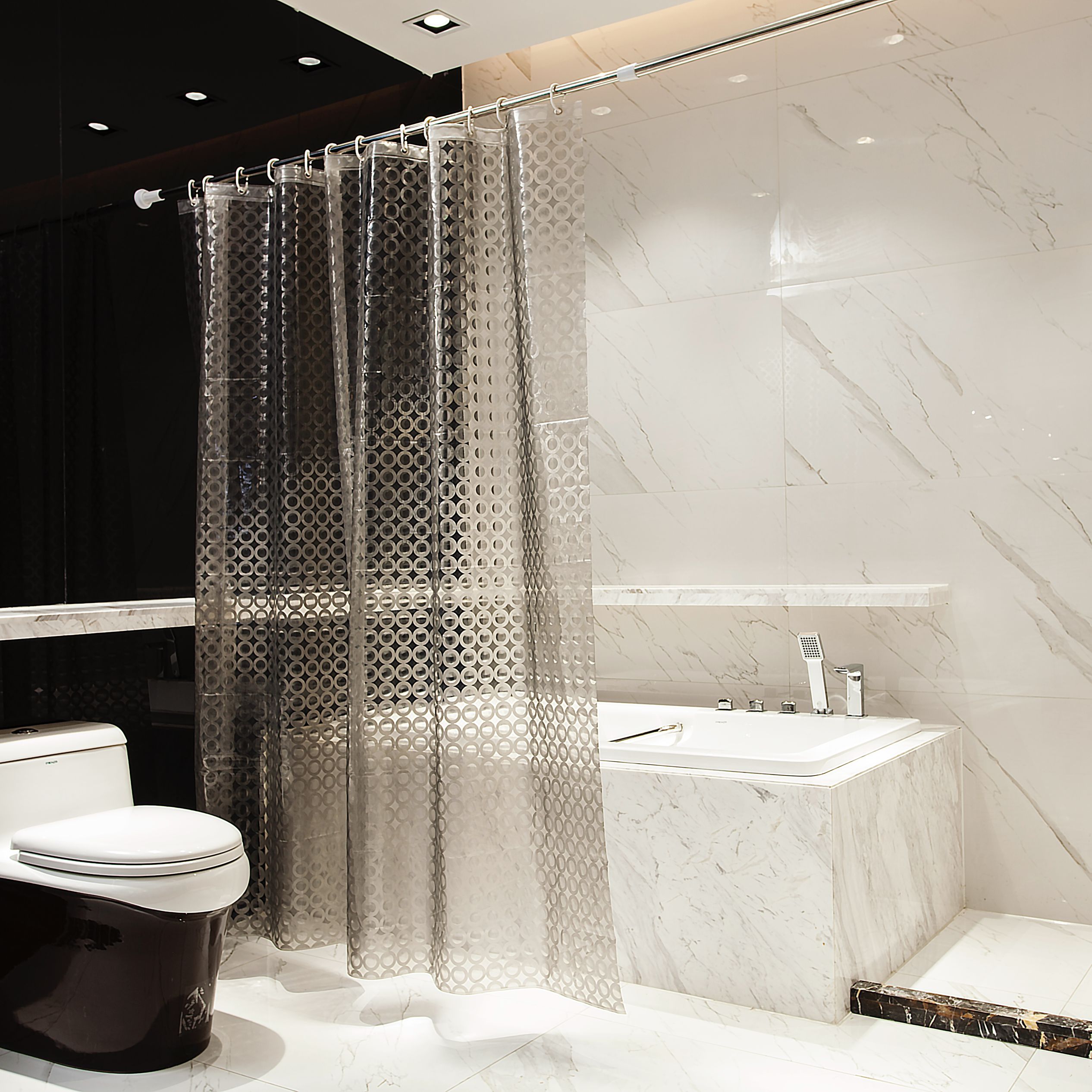 Upgrade Your Bathroom with Grey Peva Shower Curtains