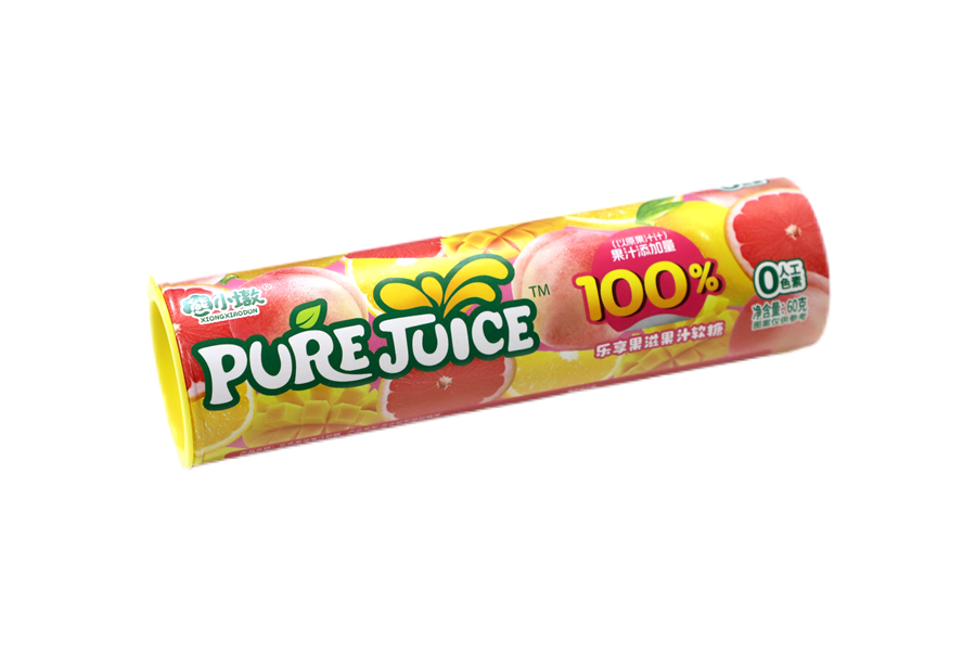 Série de bonbons gélifiés aux jus de fruits à base de plantes
