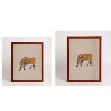 Embroidered OX Art Frame