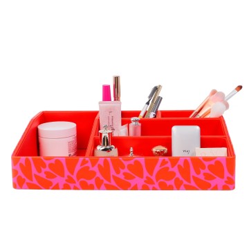 Vegan Leather Make up organizer