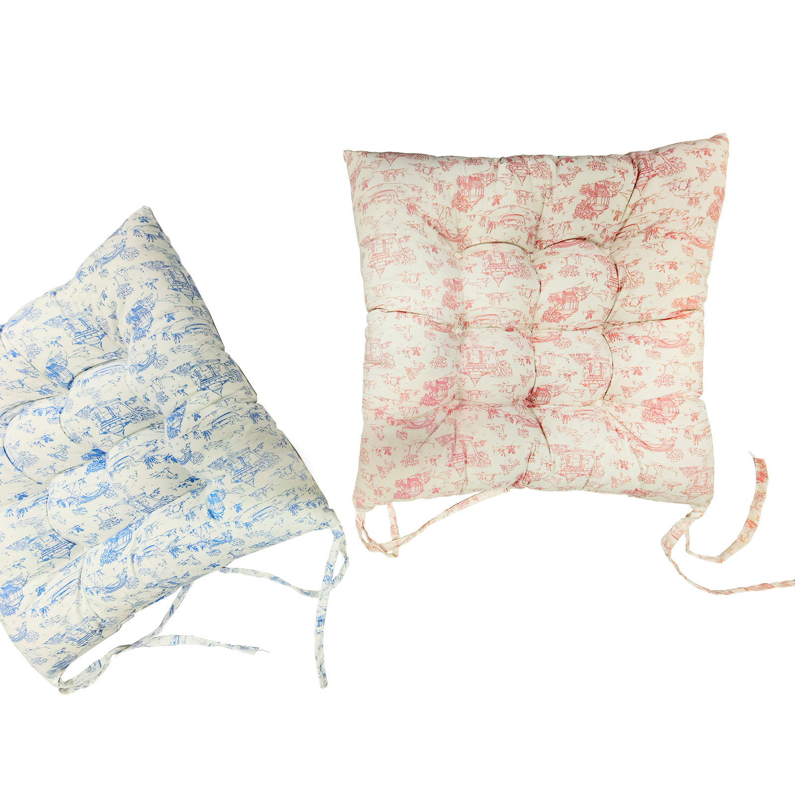 Cotton toile seat cushion