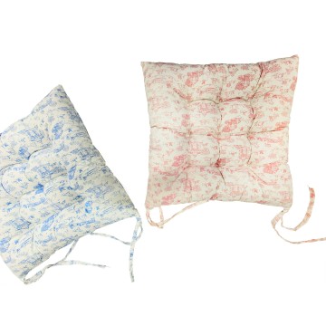 Cotton toile seat cushion