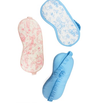 ruffle edge cotton toile eye mask