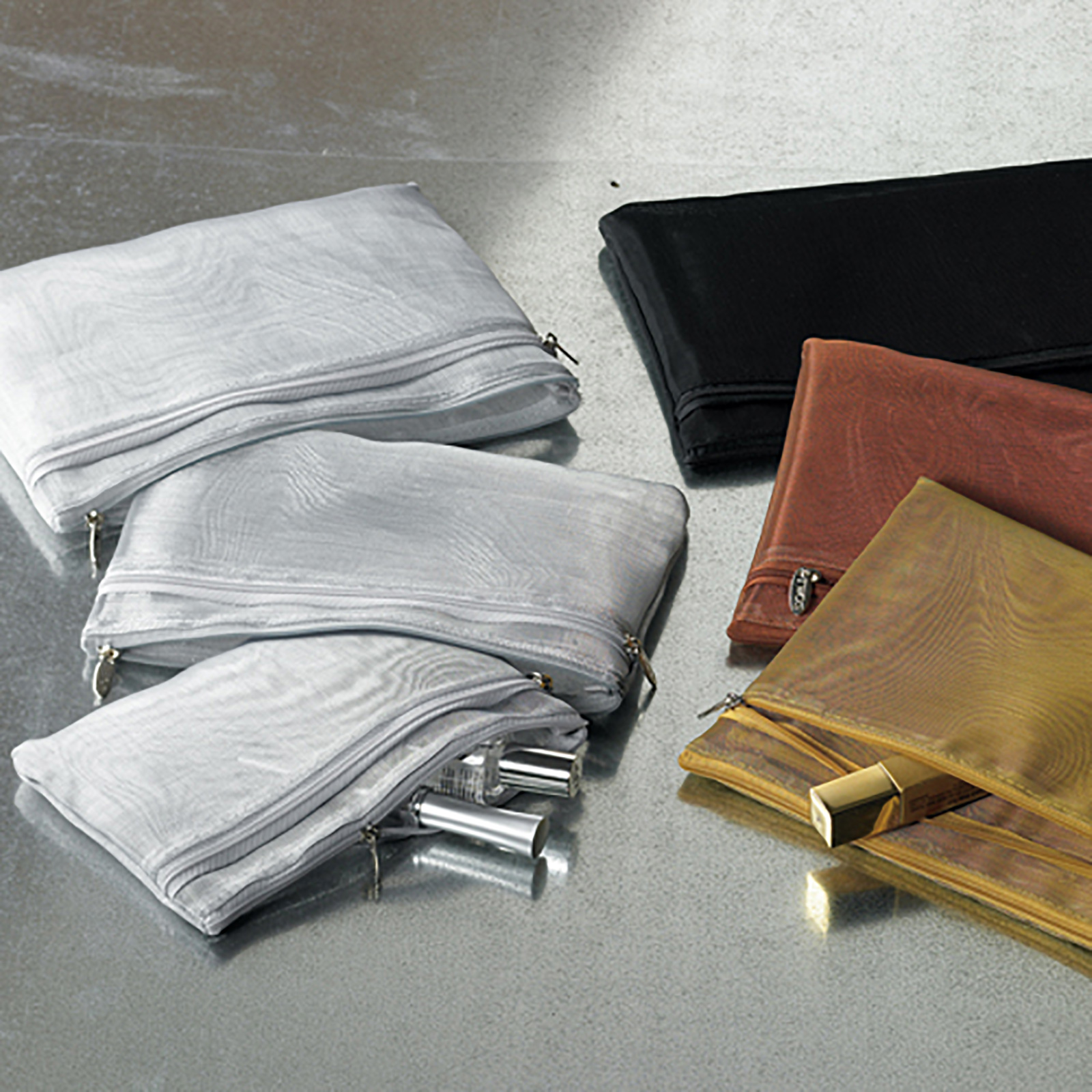 Set of 3 sizes Mesh Pouches