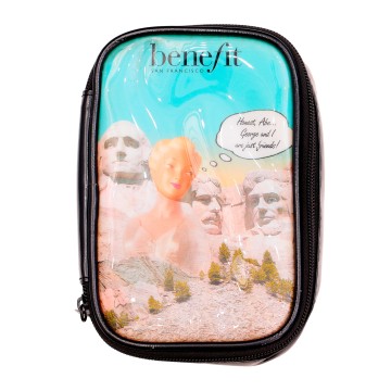 Printed Patent Leather Cosmetic Bag