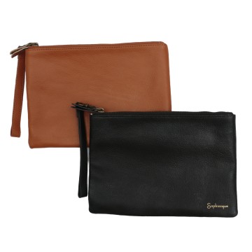 Genuine Leather Wristlet Pouch